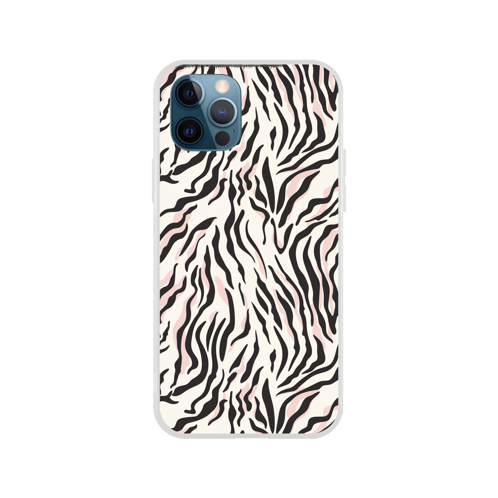 Pink and Black Zebra Print Flexi Phone Case