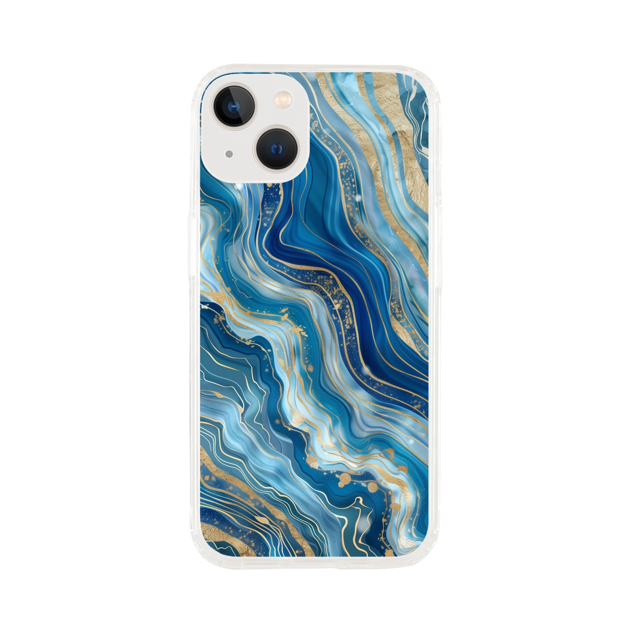 Blue Agate Clear Phone Case