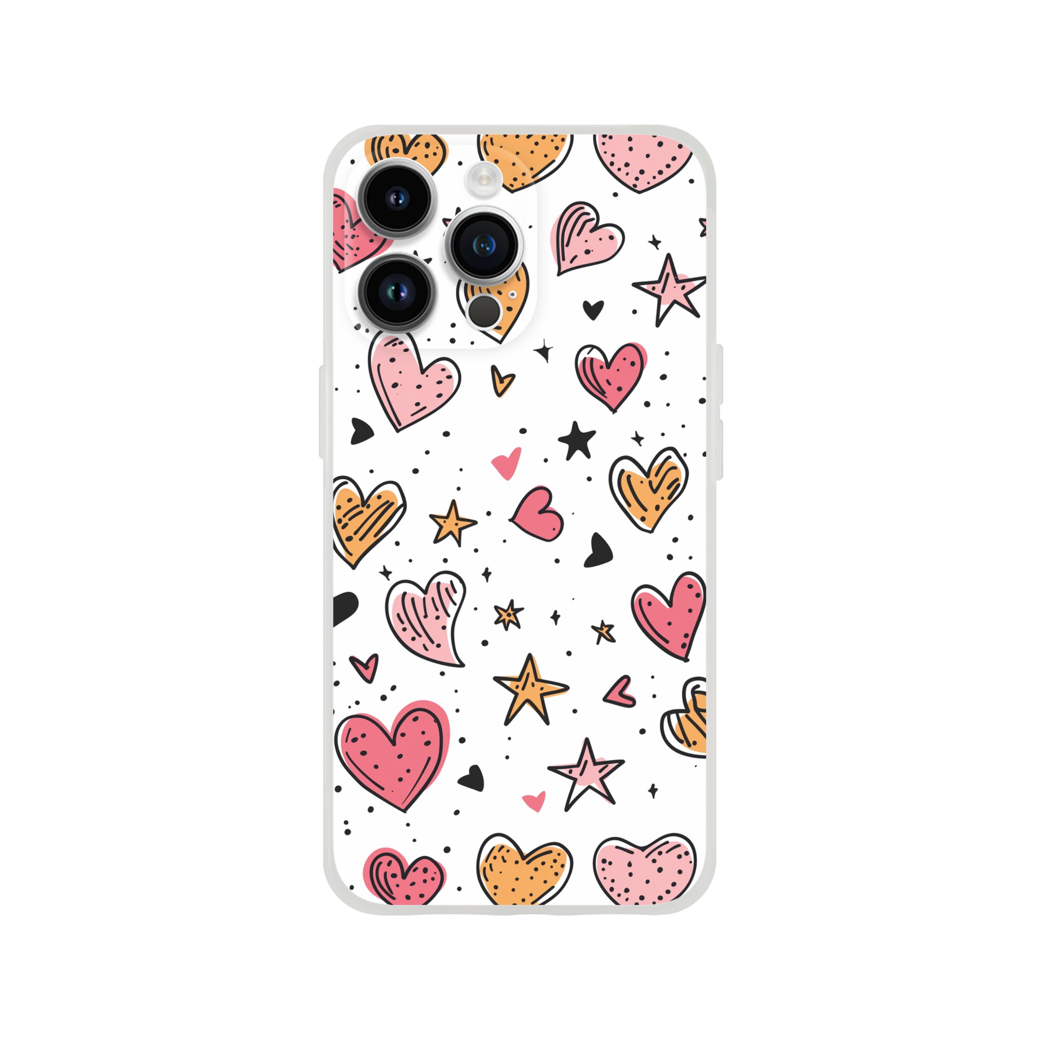 Hearts and Stars Flexi Phone Case