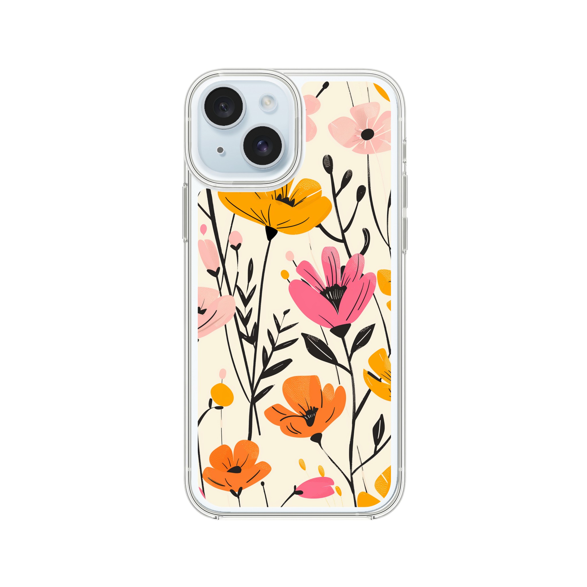 Pastel Garden Clear Phone Case