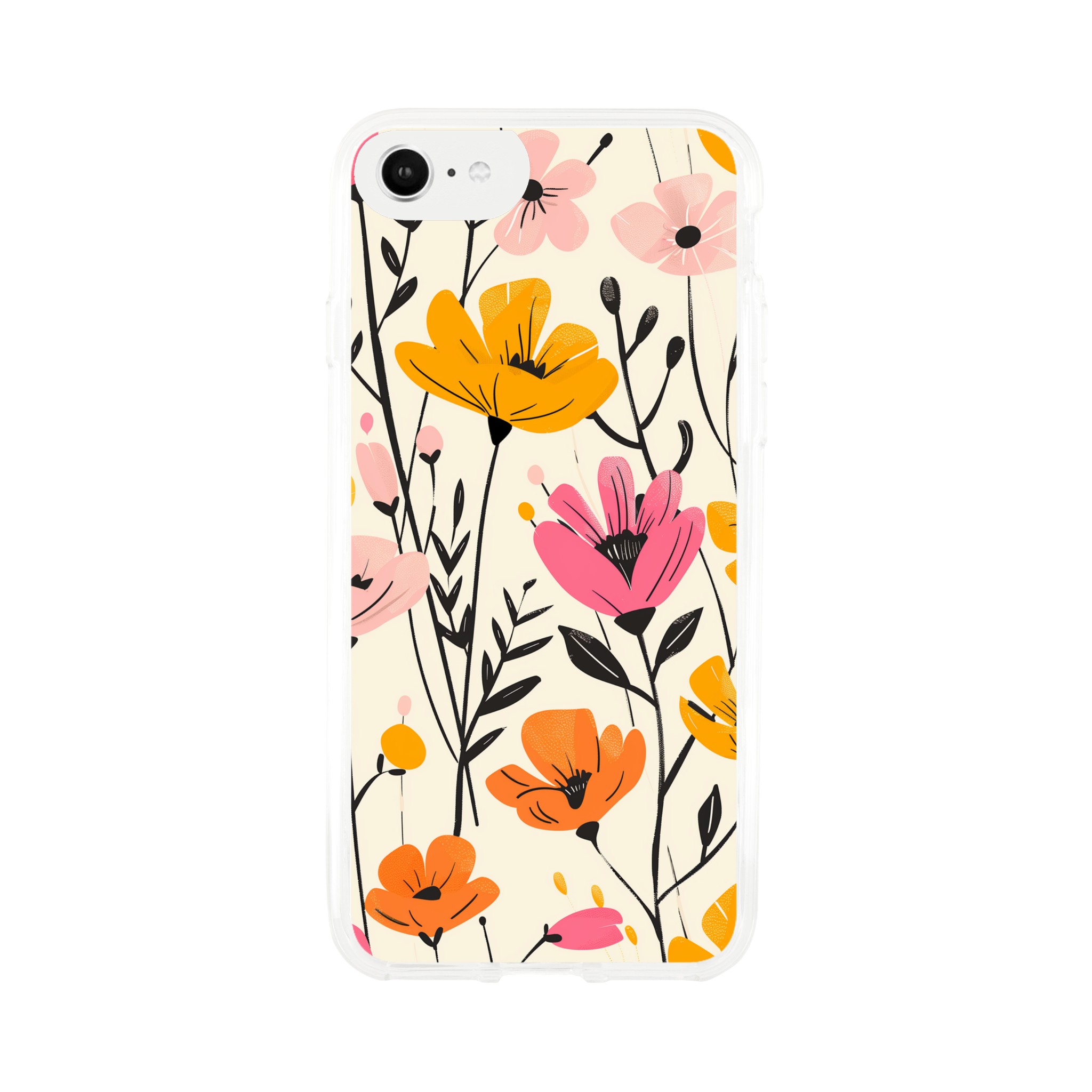 Pastel Garden Clear Phone Case